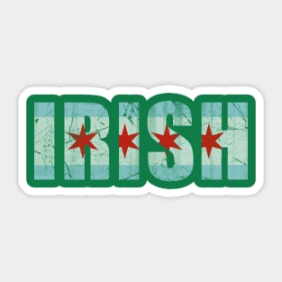 Irish Chicago Flag St Patrick's Day Sticker